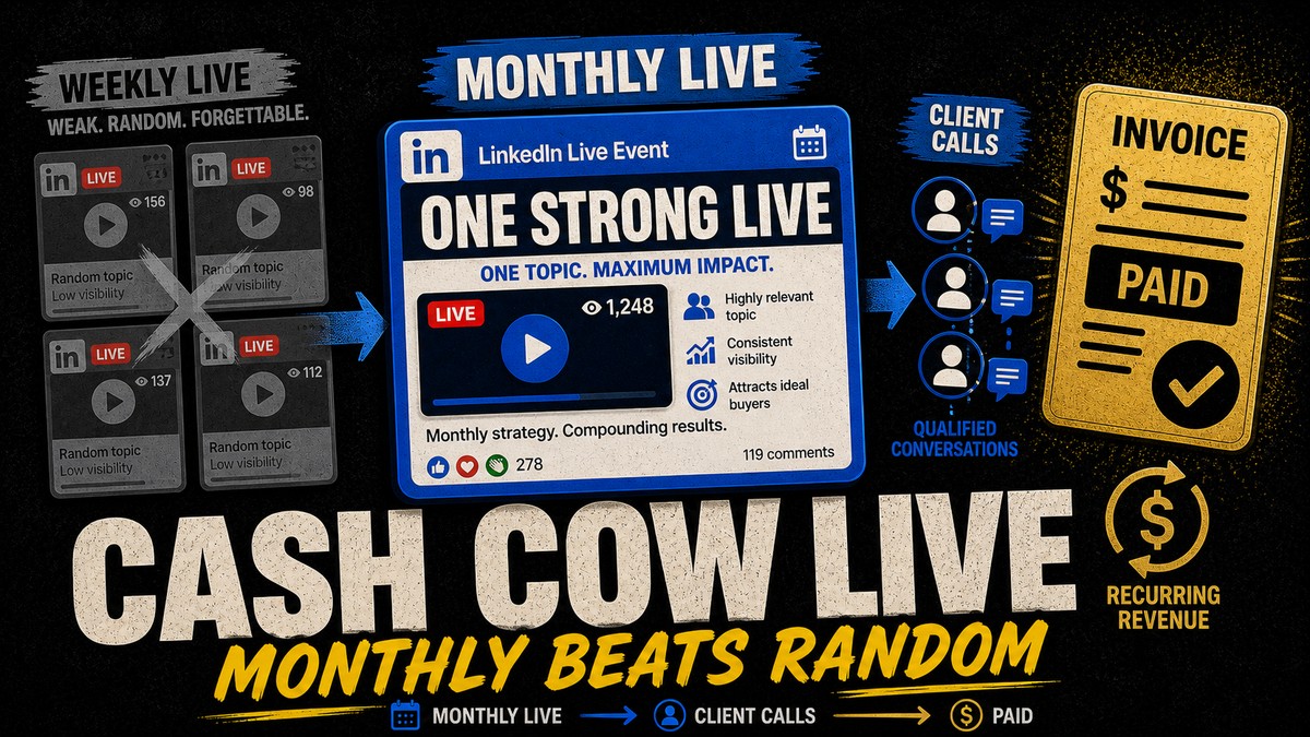 Monthly LinkedIn Live strategy