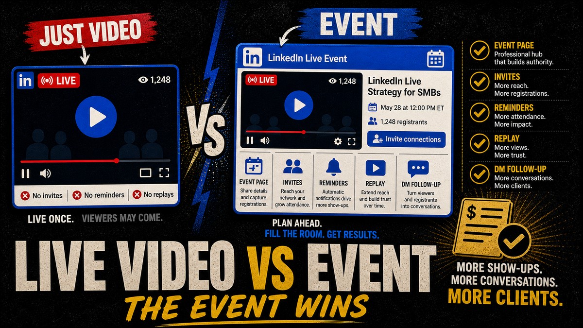 LinkedIn Live video vs event