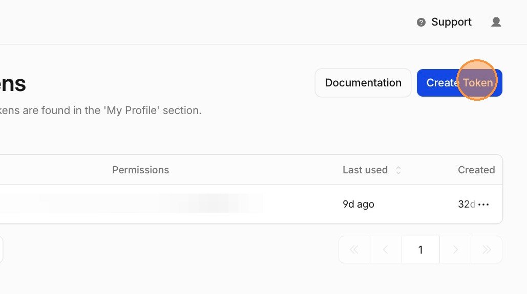 Cloudflare Account API tokens page with Create Token button